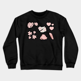 Cute Aesthetic Sticker Pack - Pastel Blush Pink Crewneck Sweatshirt